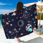 Universe Galaxy Outer Space Print Beach Sarong Wrap