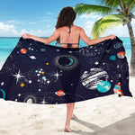 Universe Galaxy Outer Space Print Beach Sarong Wrap