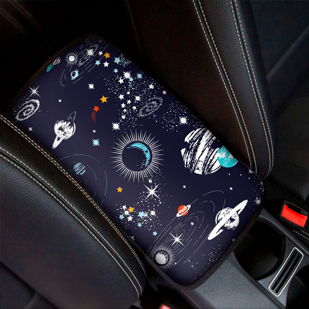 Universe Galaxy Outer Space Print Car Center Console Cover