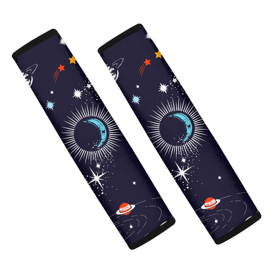 Universe Galaxy Outer Space Print Car Seat Belt Covers