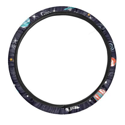 Universe Galaxy Outer Space Print Car Steering Wheel Cover