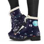 Universe Galaxy Outer Space Print Comfy Boots GearFrost