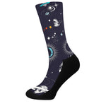 Universe Galaxy Outer Space Print Crew Socks