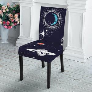 Universe Galaxy Outer Space Print Dining Chair Slipcover