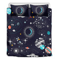 Universe Galaxy Outer Space Print Duvet Cover Bedding Set