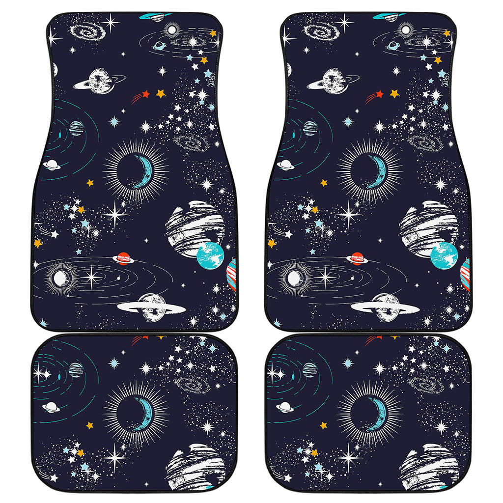 Universe Galaxy Outer Space Print Front and Back Car Floor Mats