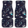 Universe Galaxy Outer Space Print Front and Back Car Floor Mats