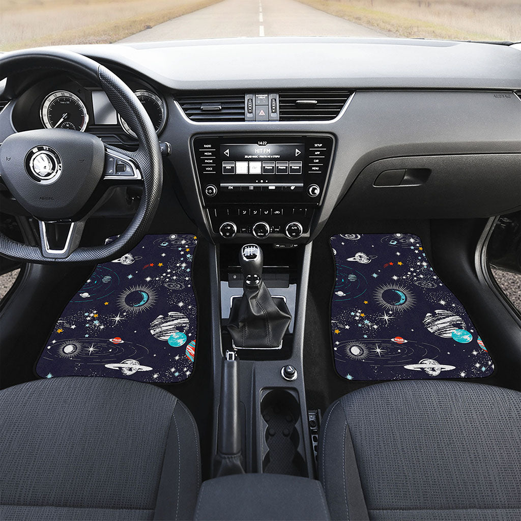 Universe Galaxy Outer Space Print Front and Back Car Floor Mats