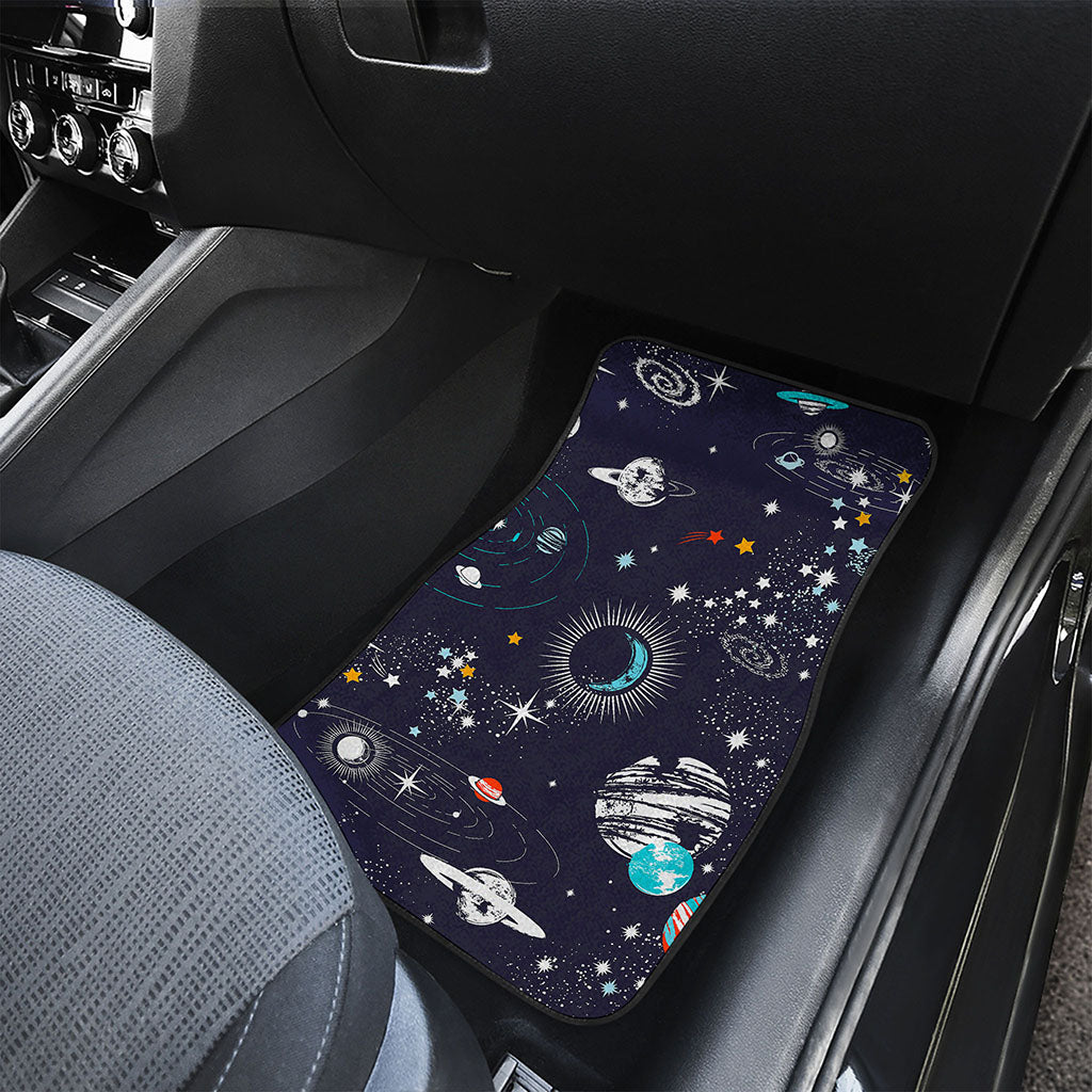 Universe Galaxy Outer Space Print Front and Back Car Floor Mats