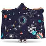 Universe Galaxy Outer Space Print Hooded Blanket