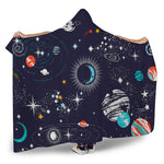 Universe Galaxy Outer Space Print Hooded Blanket
