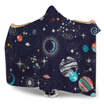 Universe Galaxy Outer Space Print Hooded Blanket