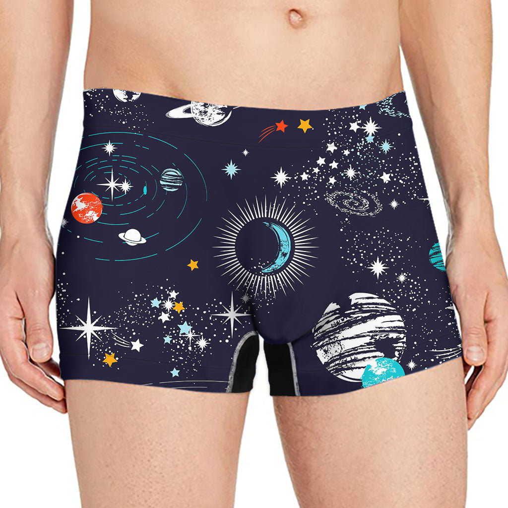 Universe Galaxy Outer Space Print Men's Boxer Briefs