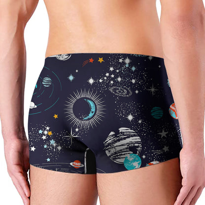 Universe Galaxy Outer Space Print Men's Boxer Briefs