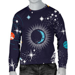 Universe Galaxy Outer Space Print Men's Crewneck Sweatshirt GearFrost