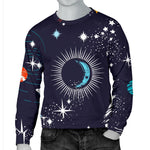 Universe Galaxy Outer Space Print Men's Crewneck Sweatshirt GearFrost