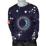 Universe Galaxy Outer Space Print Men's Crewneck Sweatshirt GearFrost