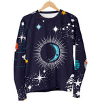 Universe Galaxy Outer Space Print Men's Crewneck Sweatshirt GearFrost