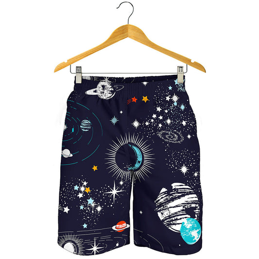 Universe Galaxy Outer Space Print Men's Shorts