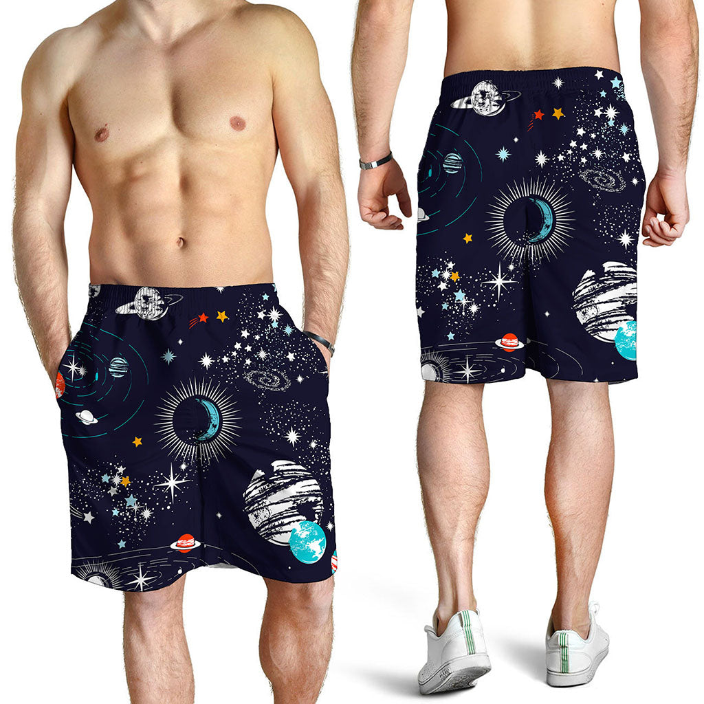 Universe Galaxy Outer Space Print Men's Shorts