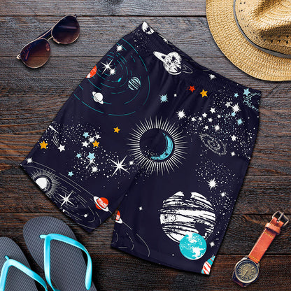 Universe Galaxy Outer Space Print Men's Shorts