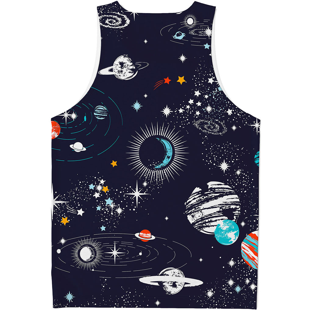 Universe Galaxy Outer Space Print Men's Tank Top