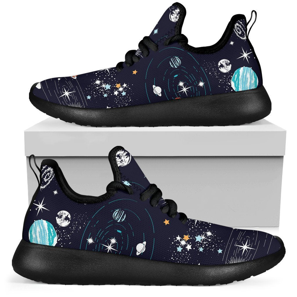 Universe Galaxy Outer Space Print Mesh Knit Shoes GearFrost