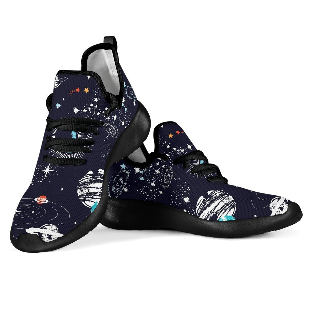 Universe Galaxy Outer Space Print Mesh Knit Shoes GearFrost