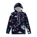 Universe Galaxy Outer Space Print Pullover Hoodie