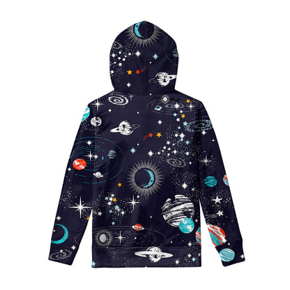 Universe Galaxy Outer Space Print Pullover Hoodie