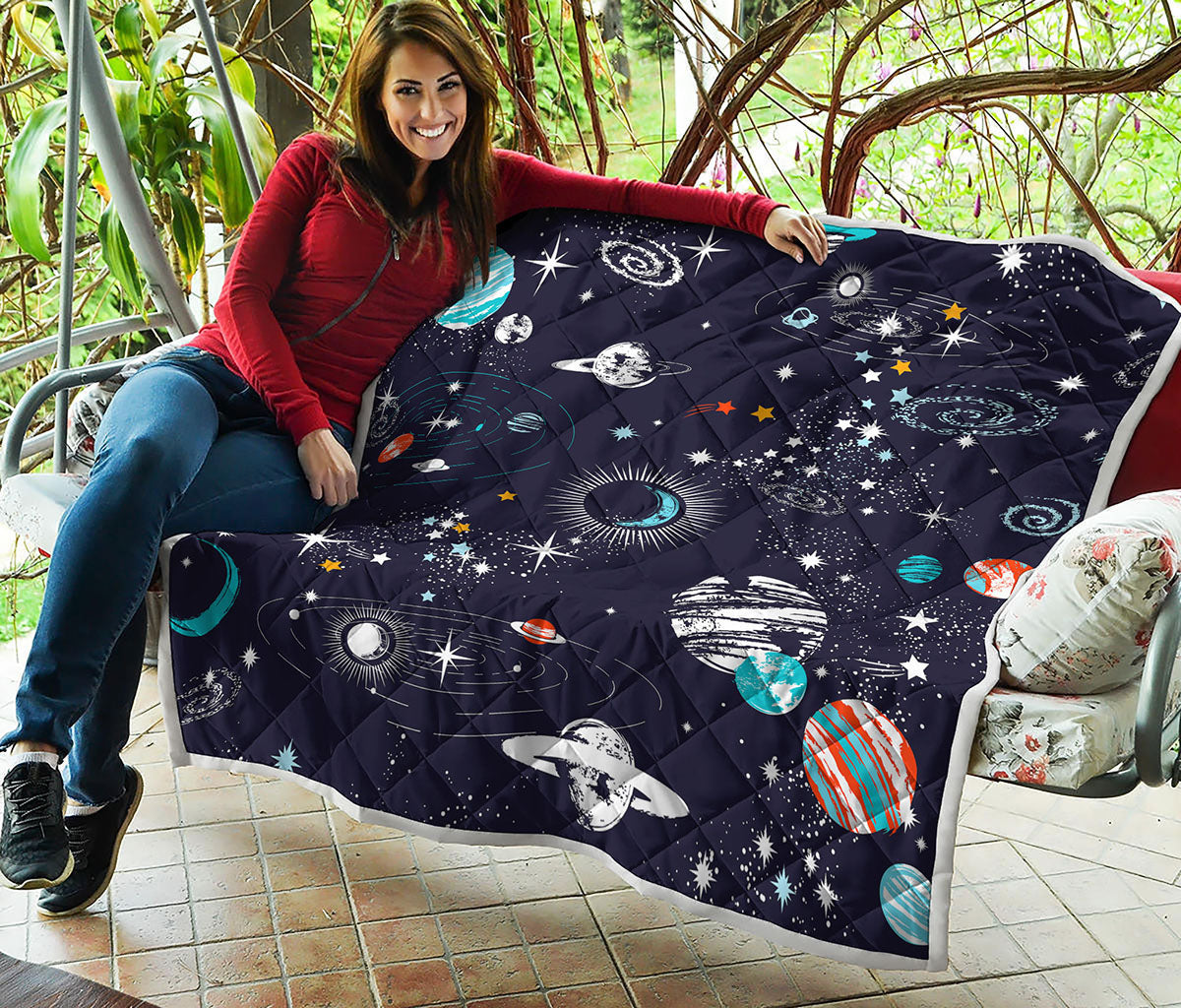 Universe Galaxy Outer Space Print Quilt