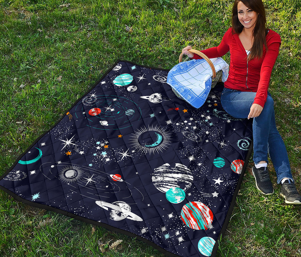 Universe Galaxy Outer Space Print Quilt