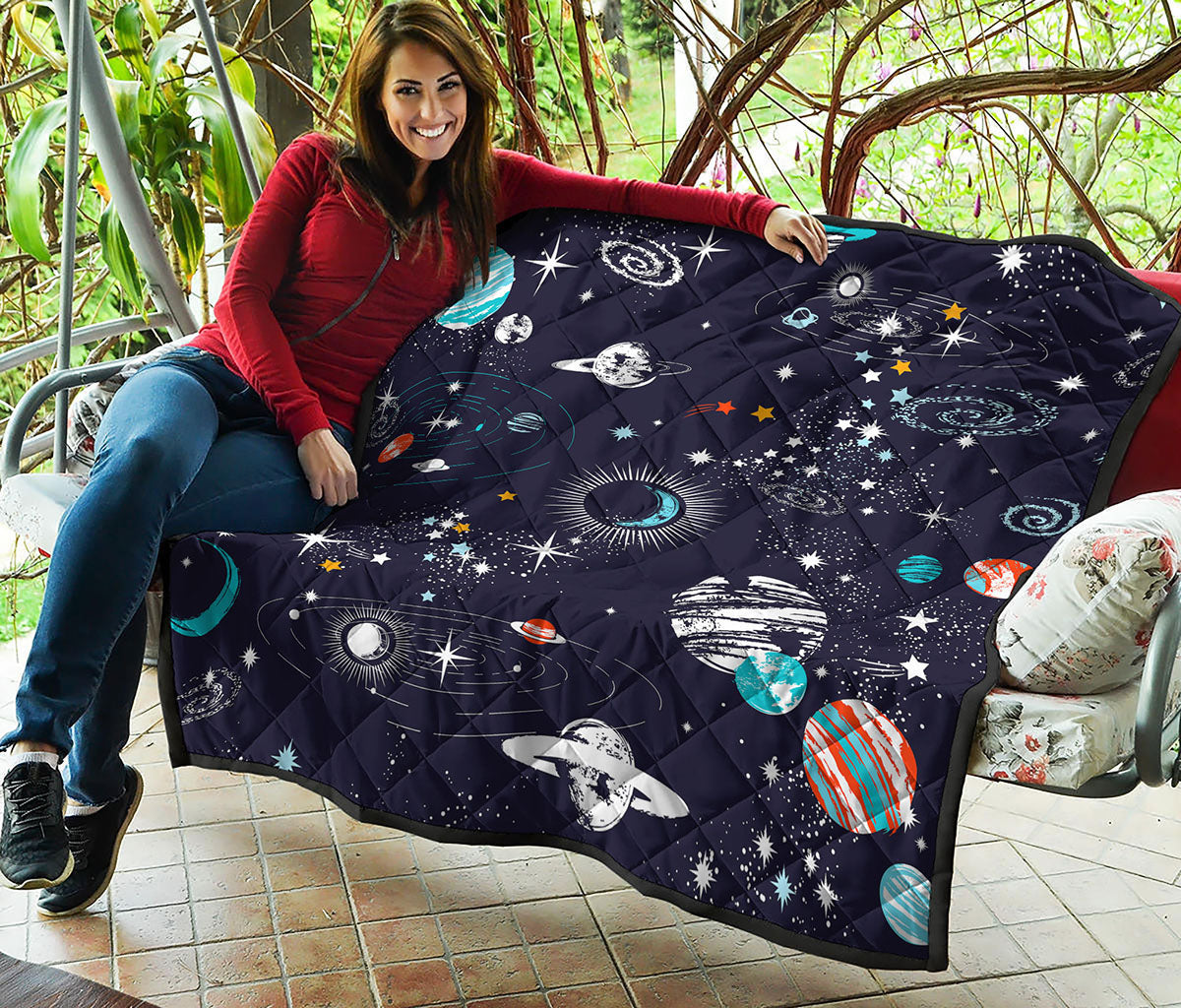 Universe Galaxy Outer Space Print Quilt