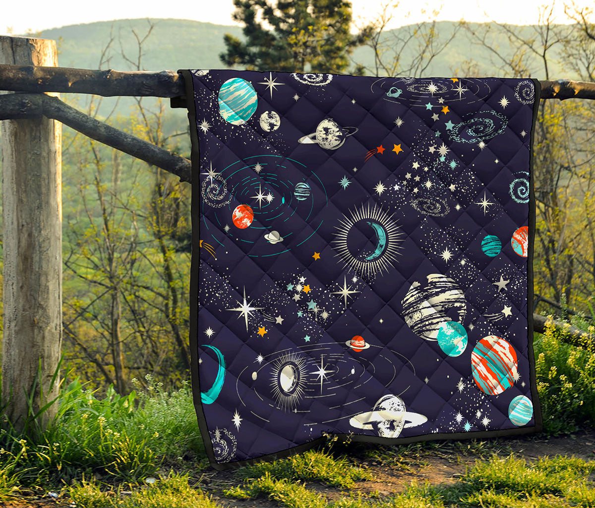 Universe Galaxy Outer Space Print Quilt