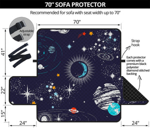 Universe Galaxy Outer Space Print Sofa Protector