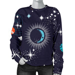 Universe Galaxy Outer Space Print Women's Crewneck Sweatshirt GearFrost