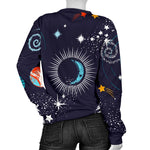 Universe Galaxy Outer Space Print Women's Crewneck Sweatshirt GearFrost