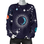 Universe Galaxy Outer Space Print Women's Crewneck Sweatshirt GearFrost