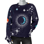 Universe Galaxy Outer Space Print Women's Crewneck Sweatshirt GearFrost