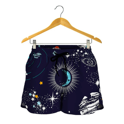 Universe Galaxy Outer Space Print Women's Shorts