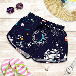 Universe Galaxy Outer Space Print Women's Shorts