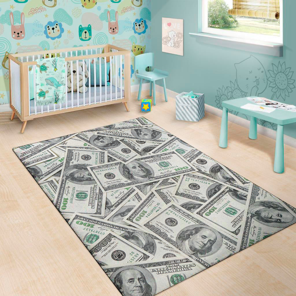 US Dollar Pattern Print Area Rug