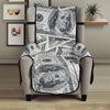 US Dollar Pattern Print Armchair Protector