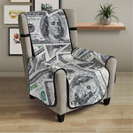 US Dollar Pattern Print Armchair Protector