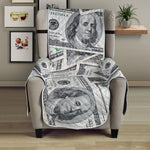 US Dollar Pattern Print Armchair Protector