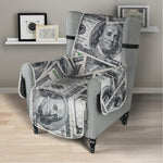 US Dollar Pattern Print Armchair Protector