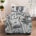 US Dollar Pattern Print Armchair Slipcover