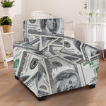 US Dollar Pattern Print Armchair Slipcover