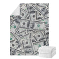 US Dollar Pattern Print Blanket