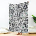 US Dollar Pattern Print Blanket